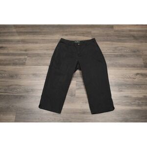 Lauren Jeans Co. Cropped Pants High Waist Casual Black‎ Culottes Size 10